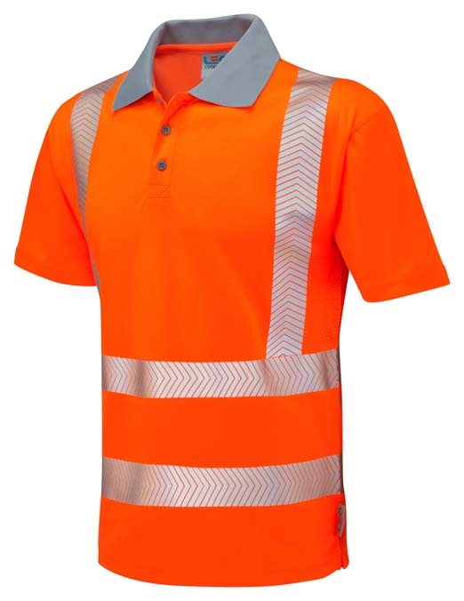 LEO WORKWEAR WOOLACOMBE ISO 20471 Cl 2 Coolviz Plus Polo Shirt